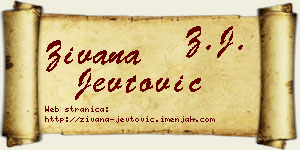 Živana Jevtović vizit kartica